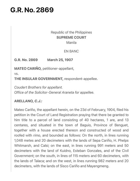 carino vs insular government|G.R. No. L.